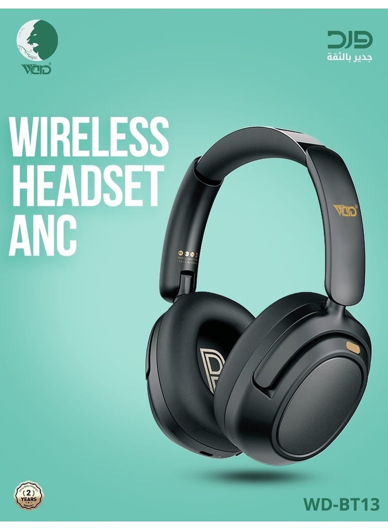 WARD WD-BT13 headphone from Ward - Power in her voice!  Live a fairytale sound experience with real noise isolation in 42 decibels deep!  A powerful battery that lasts and is charged in only two hours  4  Bluetooth 5.3 for stable and fast communication  Comfortable design and pure sound with amazing details  Charge from anywhere - computer, mobile charger or car  Warranty for two years because the quality of rose is always guaranteed. - Image 1